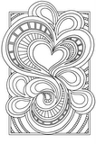 Download, print, color-in, colour-in Page 34 - Large heart Stripes